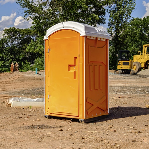 how often are the portable restrooms cleaned and serviced during a rental period in Cedar Grove